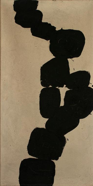 Walter Eckert, Ohne Titel, um 1967, Öl auf Leinwand, 60 x 30,5 cm, Dauerleihgabe Tobias Thayer, ...