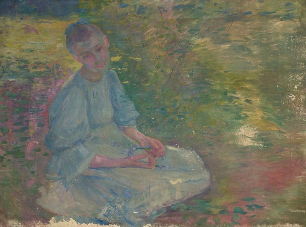 Franz Jaschke, Mädchen, um 1905, Öl auf Leinwand, 83 x 113 cm, Belvedere, Wien, Inv.-Nr. 9886