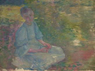 Franz Jaschke, Mädchen, um 1905, Öl auf Leinwand, 83 x 113 cm, Belvedere, Wien, Inv.-Nr. 9886