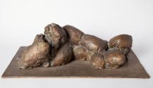 Roland Goeschl, Ohne Titel, undatiert, Bronze, 20 × 56,5 × 33 cm, Belvedere, Wien, Inv.-Nr. 104 ...