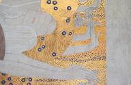 Gustav Klimt, Beethovenfries: "Die Sehnsucht nach Glück findet Stillung in der Poesie" (Tafel 7 ...