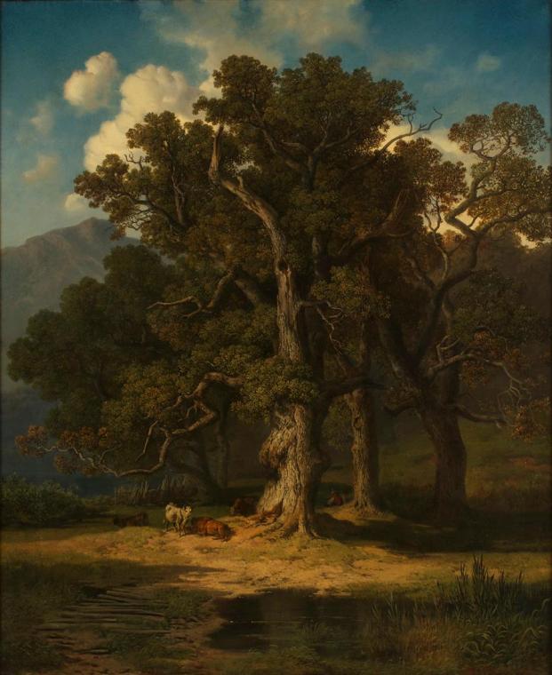 August Maximilian Zimmermann, Waldlandschaft, Öl auf Leinwand, 97 x 80 cm, Belvedere, Wien, Inv ...