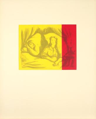 Richard Dreyer, Von den Fischer und siine Fru, 2002, Kreidelithografie auf Papier, mit Farbfoli ...