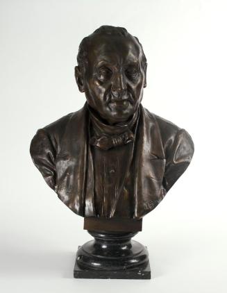 Eugen Felix, Der Maler Ferdinand Georg Waldmüller, 1858, Bronze auf Marmorsockel, H: 55 cm, Bel ...