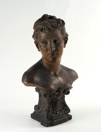 Stefan Schwartz, Leopoldine Schwartz, die Frau des Künstlers, 1884, Gips, bronziert, H: 56 cm,  ...