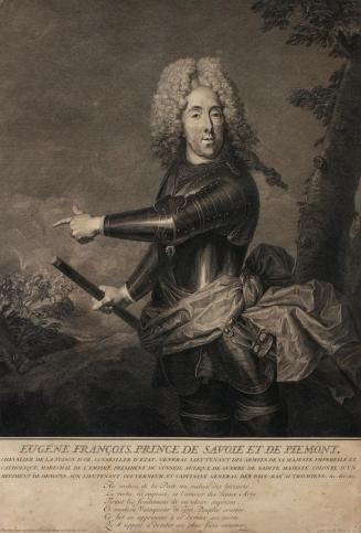 Bernard Picart nach Jacob van Schuppen, Prinz Eugen von Savoyen, Kupferstich, 57 × 39 cm, Belve ...