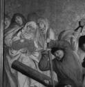 Rueland Frueauf der Ältere, Kreuztragung Christi, Detail, um 1490/1491, Malerei auf Fichtenholz ...