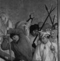 Rueland Frueauf der Ältere, Kreuztragung Christi, Detail, um 1490/1491, Malerei auf Fichtenholz ...