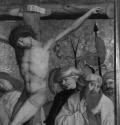 Rueland Frueauf der Ältere, Kreuzigung Christi, Detail, um 1490/1491, Malerei auf Fichtenholz,  ...