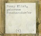 Georg Klimt, Unbekannter Fotograf, Fanny Klimt (geb. Prachersdorfer), um 1905, Silbergelatine,  ...