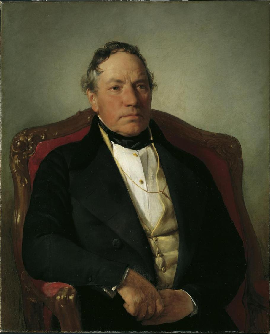 Friedrich von Amerling, Der Industrielle Johann Nepomuk Reithoffer (1781-1872), 1844, Öl auf Le ...