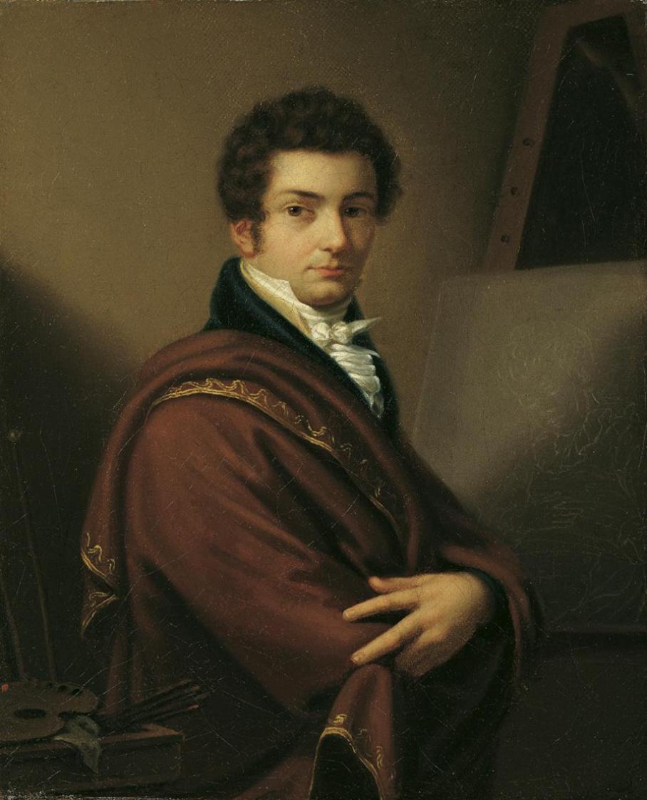 Carl Agricola, Selbstporträt, um 1810, Öl auf Leinwand, 31,5 x 25,5 cm, Belvedere, Wien, Inv.-N ...