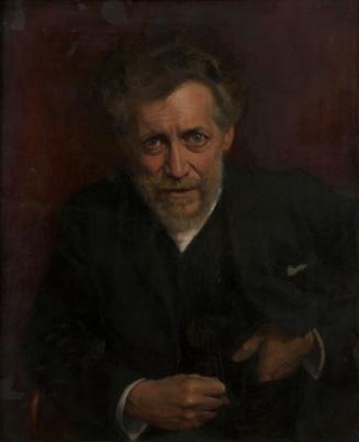 Emanuel Baschny, Porträt Professor Edmund von Hellmer, 1905, Öl auf Leinwand, 69,5 x 56 cm, Bel ...