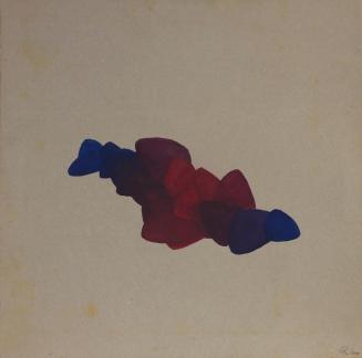 Roland Goeschl, Ohne Titel, 1960, Gouache auf Karton, 35 x 35,2 cm, Belvedere, Wien, Inv.-Nr. 1 ...