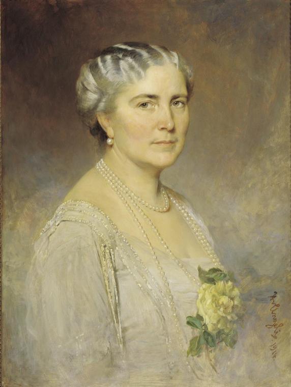Heinrich von Angeli, Margarethe Gräfin Lanckorónska (1863-1957), 1914, Öl auf Holz, Belvedere,  ...