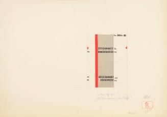 Felix Kalmar, Entwurf 1 Oh du verdammtes Kaffee, 1987, Collage auf Papier, Blattmaße: 44,2 × 63 ...