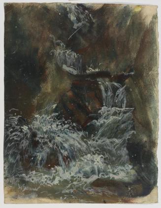 Ernestine Rotter-Peters, Wasserfall, um 1930, Tempera auf Papier, 37 x 28 cm, Belvedere, Wien,  ...