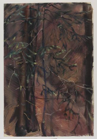 Ernestine Rotter-Peters, Waldbaum (violett), 1930–1940, Tempera auf Papier, 37 x 25 cm, Belvede ...