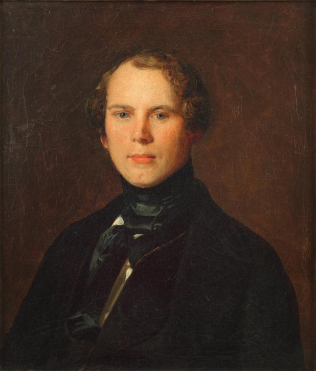 Johann Baptist Reiter, Bildnis eines jungen Mannes, 1842, Öl auf Leinwand, 45 × 38,5 cm, Belved ...