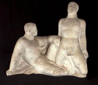 Franz Blum, Studie zweier Männer, 1936-1937, Gips, 64 × 80 × 34,5 cm, Belvedere, Wien, Inv.-Nr. ...