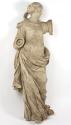 Unbekannter Künstler, Allegorische Figur oder weibliche Heilige, um 1690, Holz, abgeriebene wei ...