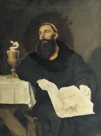 Hans Canon, Der heilige Benedikt von Nursia (480-547), um 1874, Öl auf Leinwand, Belvedere, Wie ...