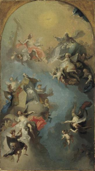 Franz Anton Maulbertsch, Die Aufnahme des heiligen Augustinus in den Himmel (Entwurf für den ve ...