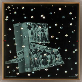 Curt Stenvert, Kosmische Komposition 2, 1968, Fotocollage, Glaskristalle in Objektkasten, 52 x  ...