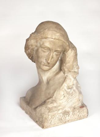 Georges Minne, Frauenkopf, vor 1909, Marmor, 57 × 48 × 33 cm, Belvedere, Inv.-Nr. 1004