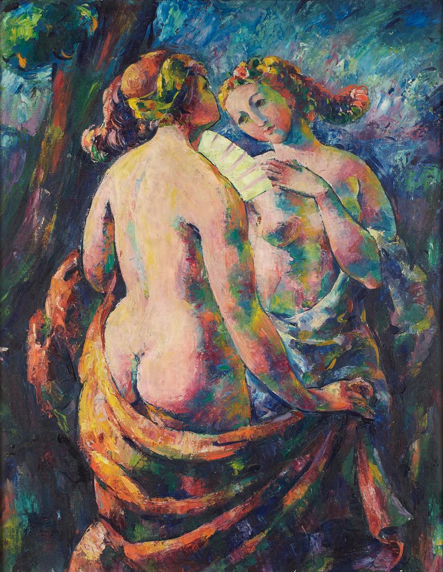 Georg Merkel, Zwei Frauenakte, 1920, Öl auf Leinwand, 57,5 × 46 cm, Belvedere, Wien, Inv.-Nr. 1 ...