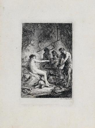 Martin Johann Schmidt, Venus in der Schmiede des Vulkan, 1768, Radierung, Plattenmaße: 14,5 x 9 ...