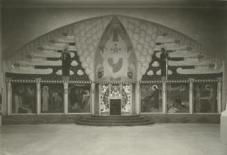 Moriz Nähr, Ferdinand Andri, Die Apsis des Hauptraums der XXIV. Ausstellung der Secession 1905, ...