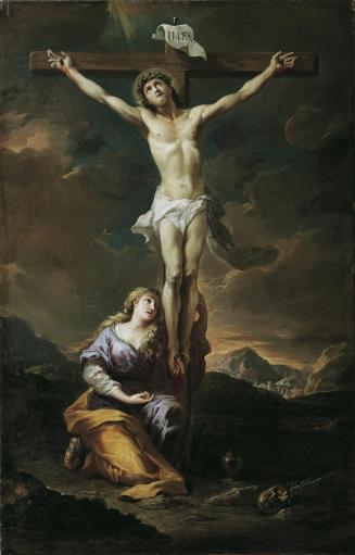 Martino Altomonte, Kruzifixus mit Maria Magdalena, 1728, Öl auf Leinwand, 118 x 75 cm, Belveder ...