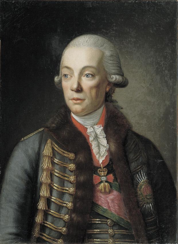 Joseph Dorffmeister, Karl Hieronymus Fürst Pálffy von Erdöd, nach 1782, Öl auf Leinwand, 71 x 5 ...