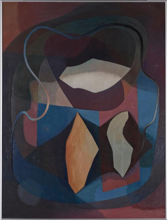 František Foltýn, Abstrakte Komposition, 1936–1937, Öl auf Leinwand, 114 × 87,5 cm, Dauerleihga ...