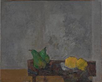 Gerhart Frankl, Stillleben mit Birnen und Zitronen, 1962, Öl auf Leinwand, 54 × 66,5 cm, Legat  ...