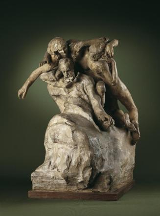 Auguste Rodin, Entwurf für ein Denkmal für Victor Hugo (1802-1885), um 1886, Terrakotta, 72 x 6 ...