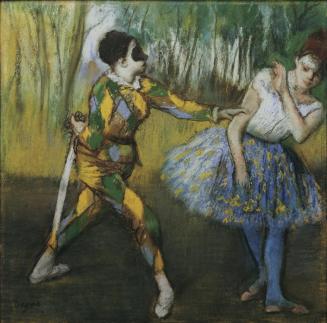 Edgar Degas, Harlekin und Colombine, um 1886, Pastell auf Papier, 42,8 x 42,8 cm, Belvedere, Wi ...