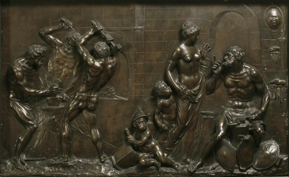 Georg Raphael Donner, Venus in der Schmiede des Vulkan, um 1735, Bronze, 61 x 99 cm, Belvedere, ...