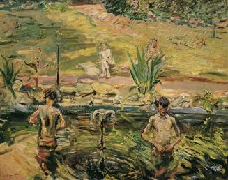 Max Slevogt, Badende Knaben, 1911, Öl auf Leinwand, 80 x 102 cm, Belvedere, Wien, Inv.-Nr. 2826