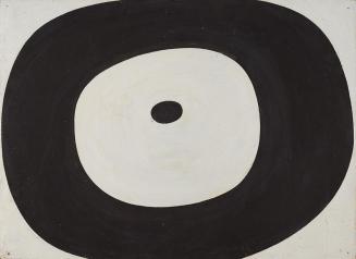Maria Lassnig, Komposition, undatiert, Öl auf Hartfaserplatte, 37,5 x 51 cm, Artothek des Bunde ...