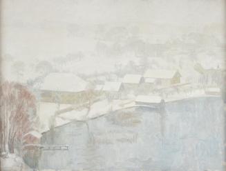 Walther Gamerith, Winterlandschaft am See, vor 1949, Öl auf Leinwand, 65 x 87 cm, Belvedere, Wi ...