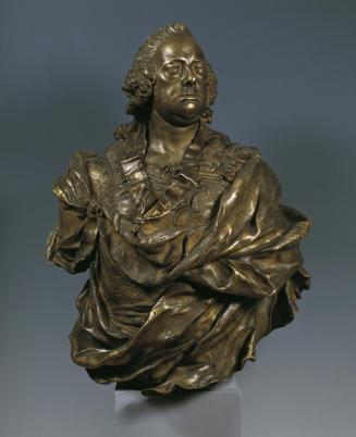 Franz Xaver Messerschmidt, Kaiser Franz I. Stephan von Lothringen, 1760, Bronze, feuervergoldet ...