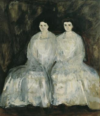 Richard Gerstl, Die Schwestern Karoline und Pauline Fey, Winter 1905, Öl auf Leinwand, 175 x 15 ...