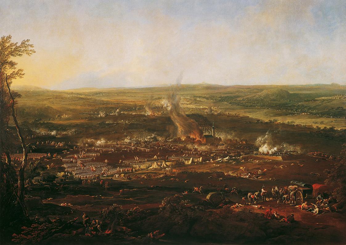 Johann Christian Brand, Die Schlacht bei Hochkirch, nach 1769, Öl auf Leinwand, 158 x 222 cm, B ...
