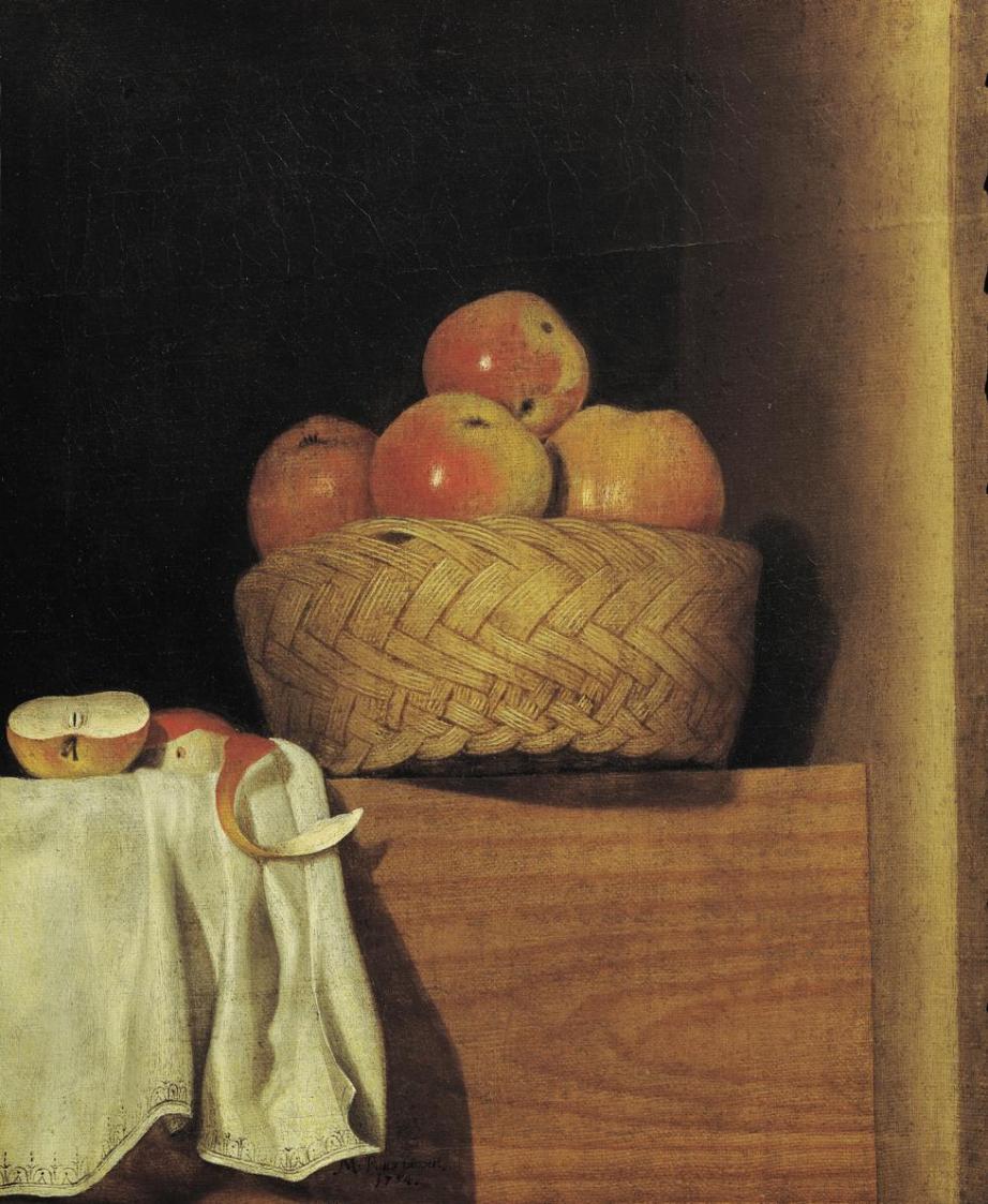 Anna Maria Punz, Stillleben mit Apfelkorb, 1754, Öl auf Leinwand, 53 x 43,5 cm, Belvedere, Wien ...