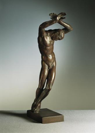 Jan Štursa, Verwundeter, 1916, Bronze, 50 × 13 × 25 cm, Belvedere, Wien, Inv.-Nr. 2019