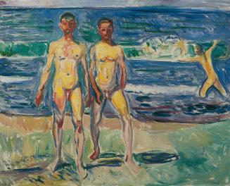Edvard Munch, Männer am Meer, 1908, Öl auf Leinwand, 100 x 120 cm, Belvedere, Wien, Inv.-Nr. 20 ...