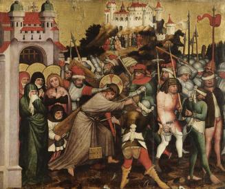 Meister von Laufen, Kreuztragung Christi, um 1445/1450, Malerei auf Tannenholz, 97 x 114 cm, Be ...