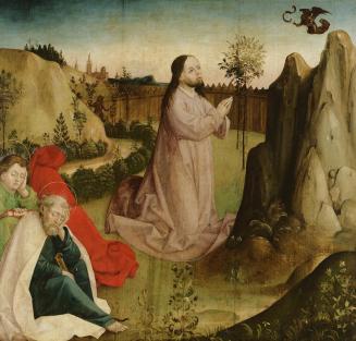 Meister der Veitslegende, Christus am Ölberg, Steiermark (?), um 1470/1480, Malerei auf Tannenh ...